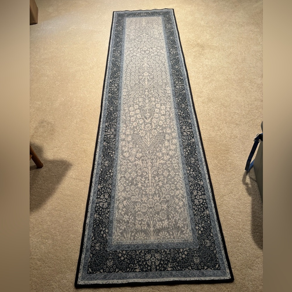 Three Ruggable rug covers. Stain free. Beautiful grey/light blue/dark blue.